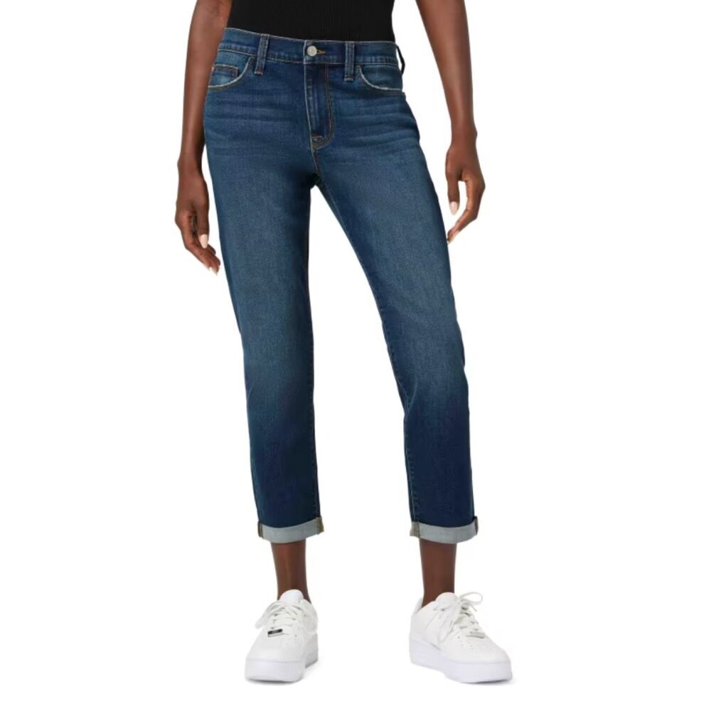 NWT Hudson Jeans Natalie Mid Rise Slim Boyfriend Crop Jeans Size 28